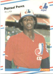 1988 Fleer Baseball Cards      192     Pascual Perez